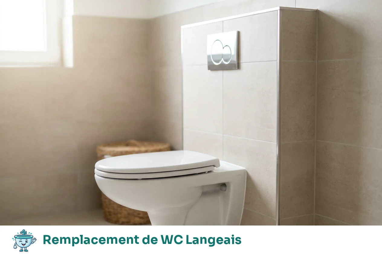 Remplacement de WC à Langeais