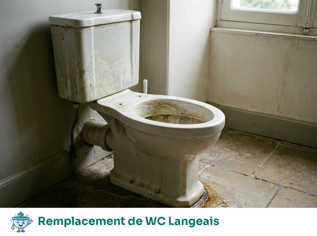 Remplacement de WC à Langeais