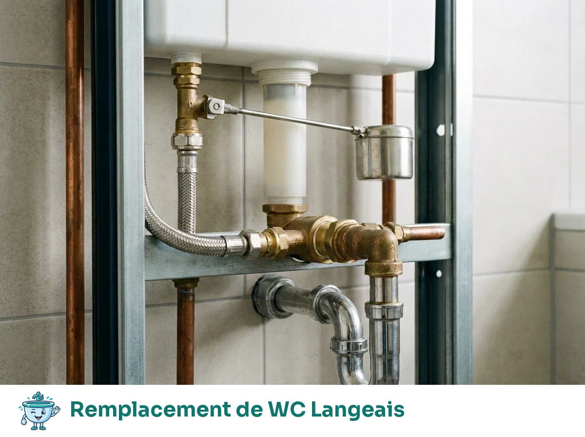 Remplacement de WC à Langeais