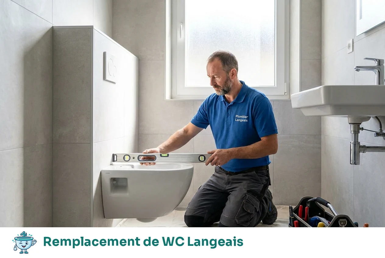 Remplacement de WC à Langeais